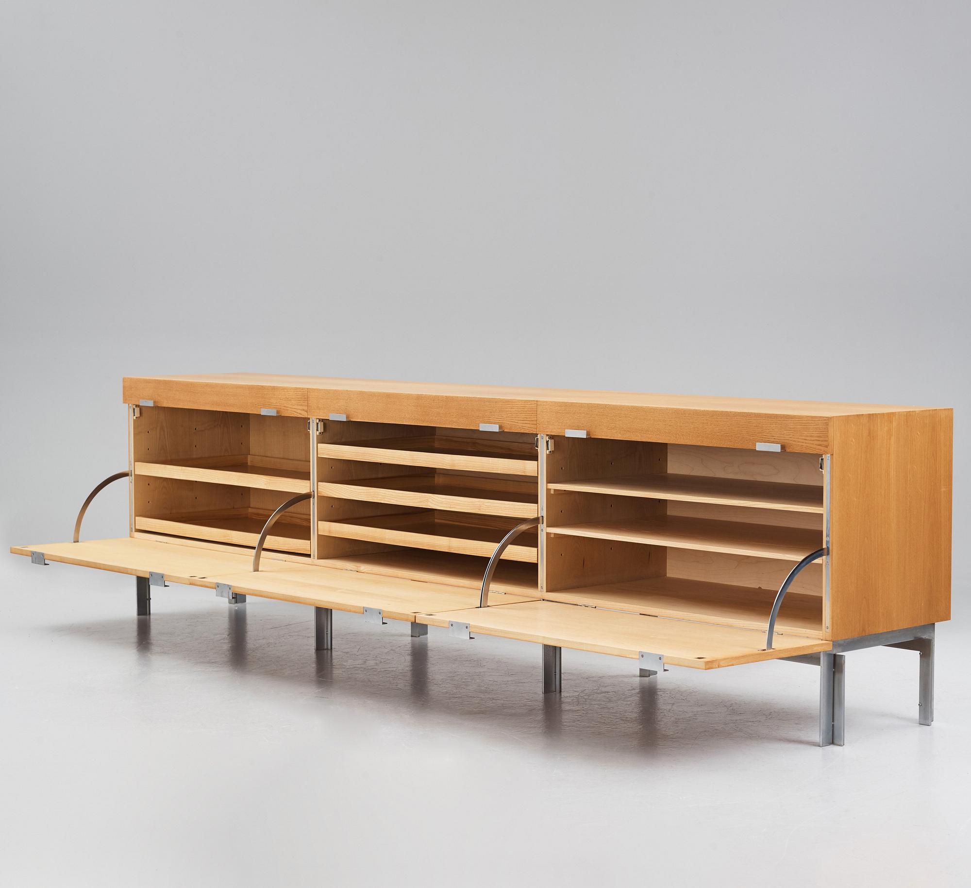 Preben Fabricius & Jørgen Kastholm, attributed to, a large sideboard, presumably executed by cabinetmaker Poul Bachmann, Denmark 1966–1970.