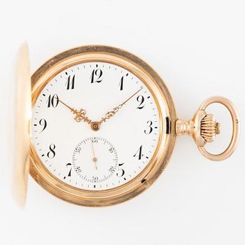 IWC, pocket watch, hunter, 53 mm.