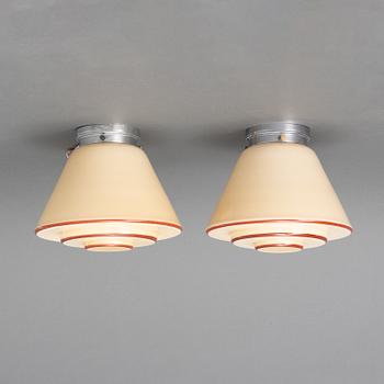 Cebe, a pair of ceiling lamps model "76924-2", Svalöv, 1930s.