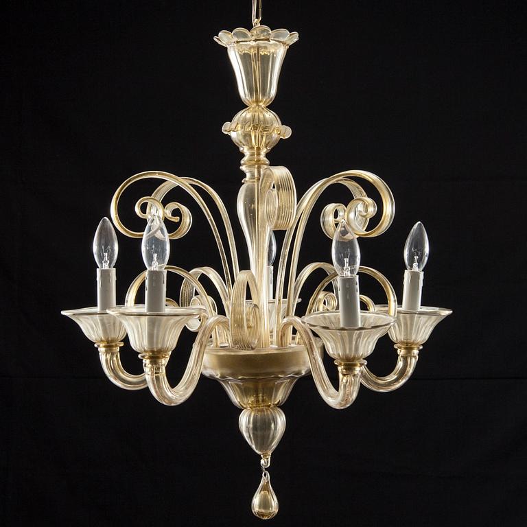 TAKKRONA, Murano, 1900-talets mitt. Höjd 115 cm.