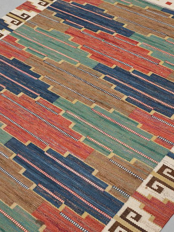 Märta Måås-Fjetterström, Matto, "Blå heden", flat weave, ca 219-220,5 x 181,5-185,5 cm, signed AB MMF.