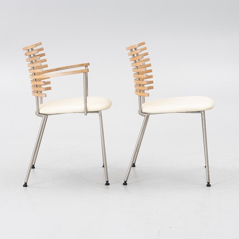 Henrik Lehm, 6 armchairs + 2 chairs, "Tiger", Naver Collection, Denmark.