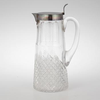 VINKANNA, silver samt glas, Alexander Benediktowitsch Ljubawin, St Petersburg, Ryssland. Tidigt 1900-tal.