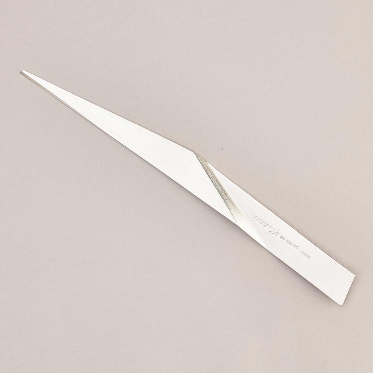 A sterling silver letter knife, mark of Rolf Lindståhl, Stockholm 2000.