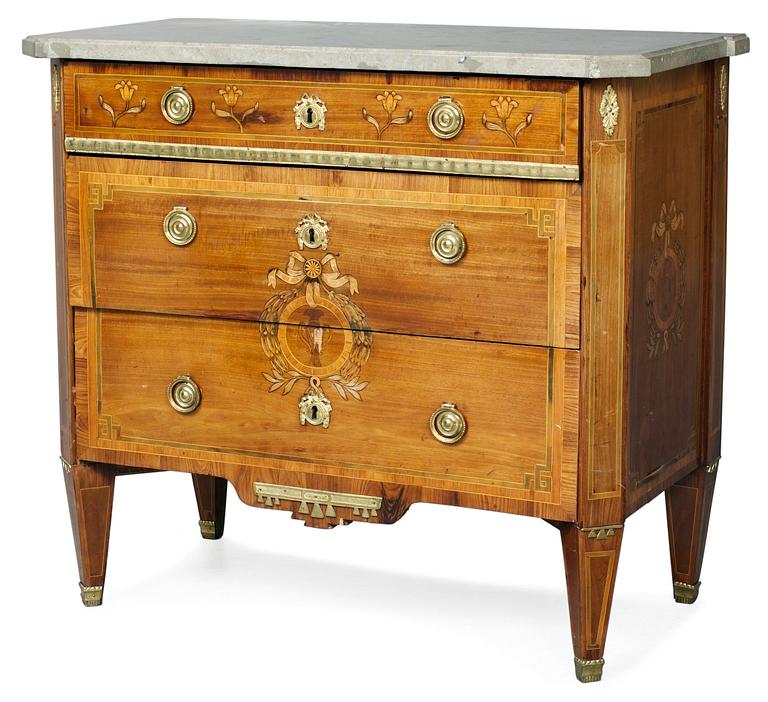 A Gustavian commode.