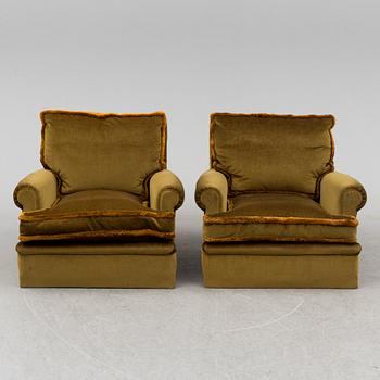 FÅTÖLJER, ett par, 1900-talets mitt.