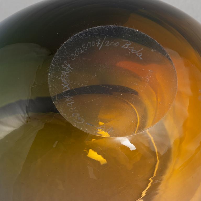Göran Wärff, a glass vase, Kosta Boda.