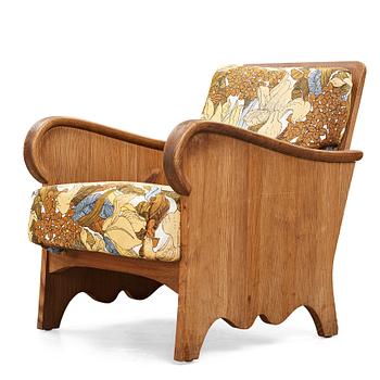 314. Axel Einar Hjorth, a stained pine "Lovö" armchair, Nordiska Kompaniet, Sweden 1930's.