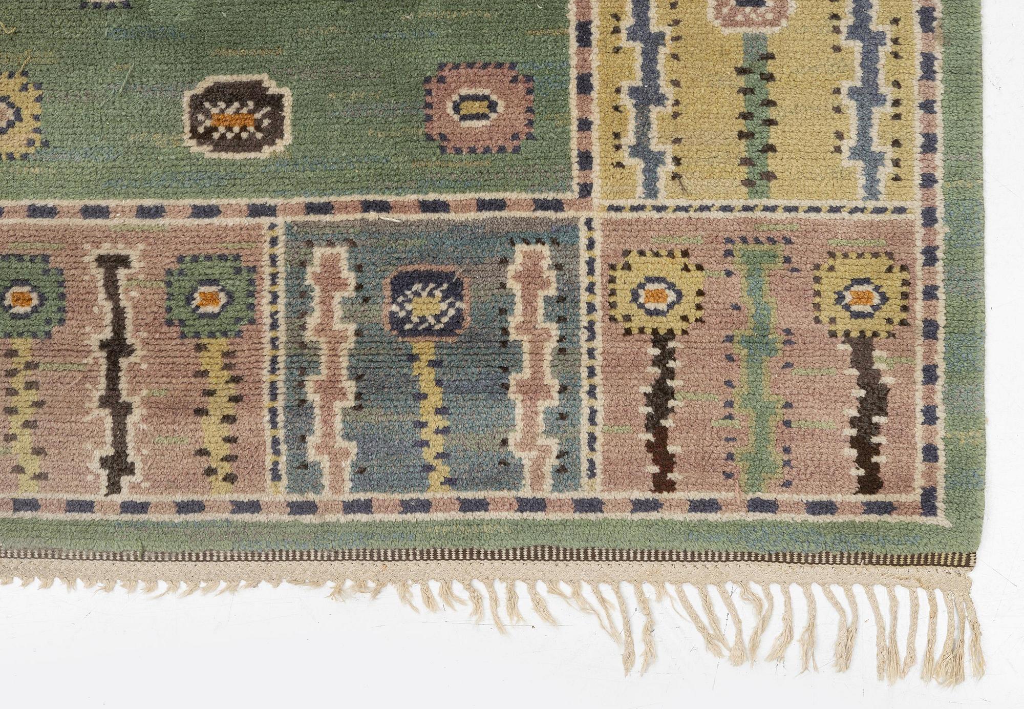 Märta Måås-Fjetterström, a carpet, 'Älgö', knotted pile, c. 248 x 178 cm, signed AB MMF.