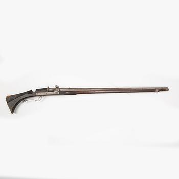 A first half of the 17th Century match lock musket.