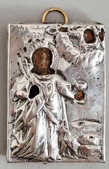 IKON, Ryssland, med silverrizza daterad 1795.