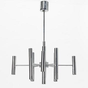 Gaetano Sciolari, probably. A celing lamp, Italy, later part of the 20th Century.
