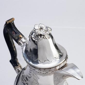 A Swedish silver coffee-pot, mark of Johan Julin, Köping 1773.