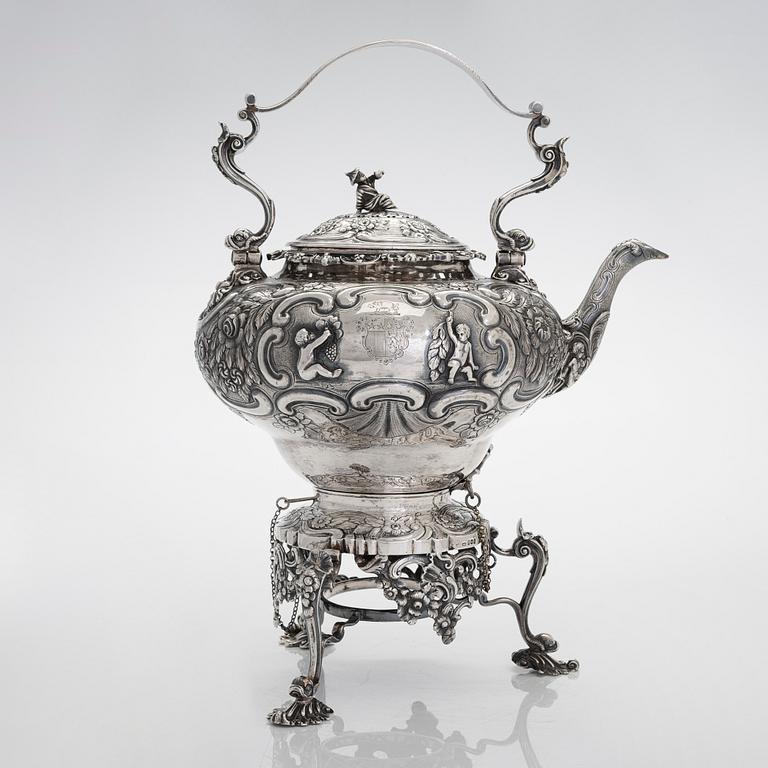 Joseph Angell, te- och kaffeservis, sterlingsilver, 7 delar, London 1817-1823.
