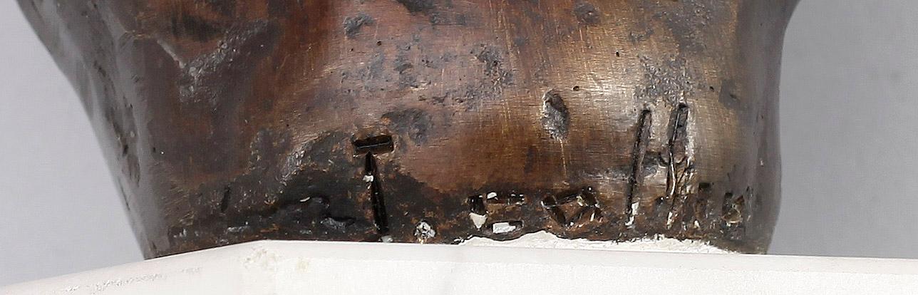 JOHANNES COLLIN, skulptur, patinerad brons, signerad, 1900-talets första hälft.