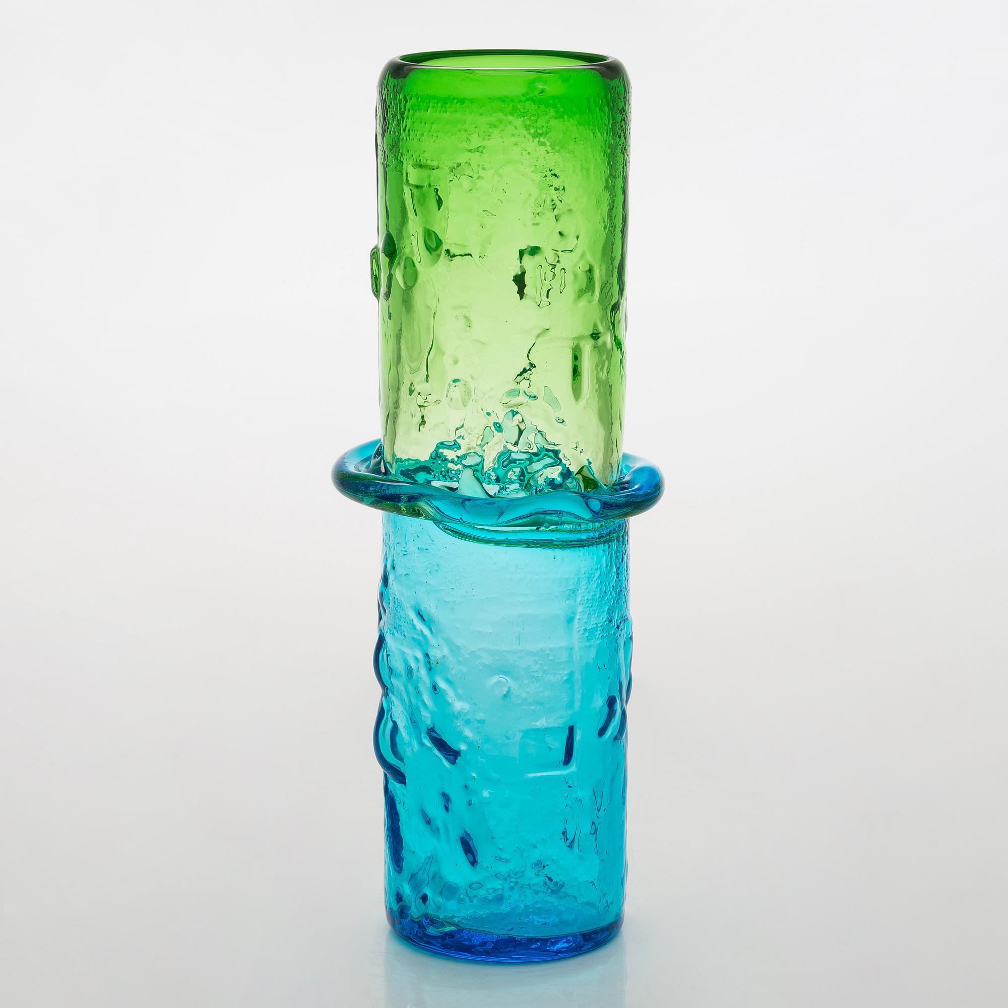 Oiva Toikka, vas, "Bambu", signerad Oiva Toikka Nuutajärvi Notsjö.