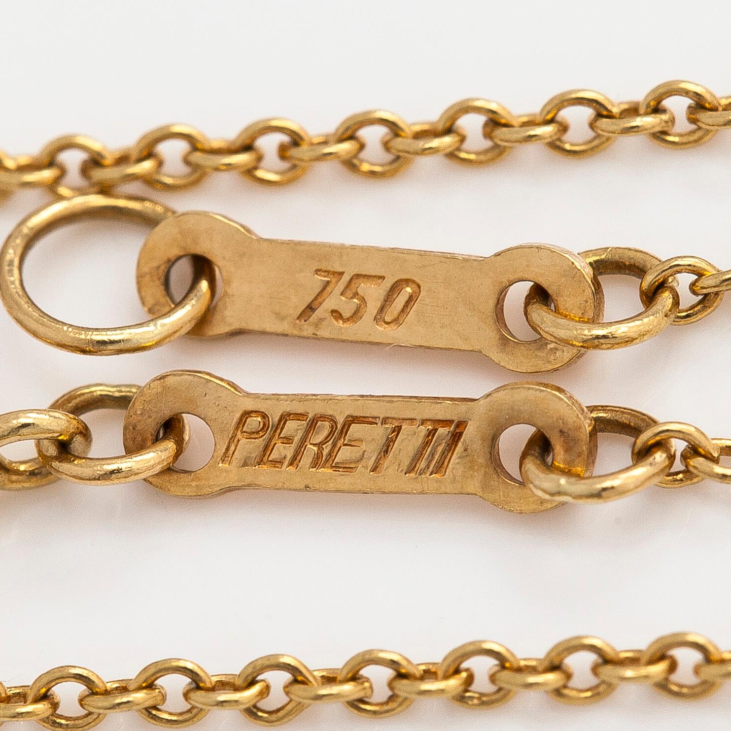 Tiffany & Co, Elsa Peretti, an 18K gold 'Open Heart' necklace.