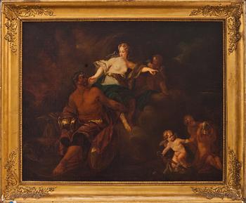 OKÄND KONSTNÄR, olja på duk. 1700-tal.
