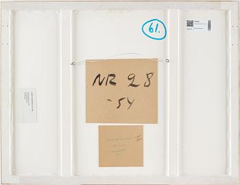 HARRY BOOSTRÖM, Gouache på papp, signerad. Daterad -54  a tergo.