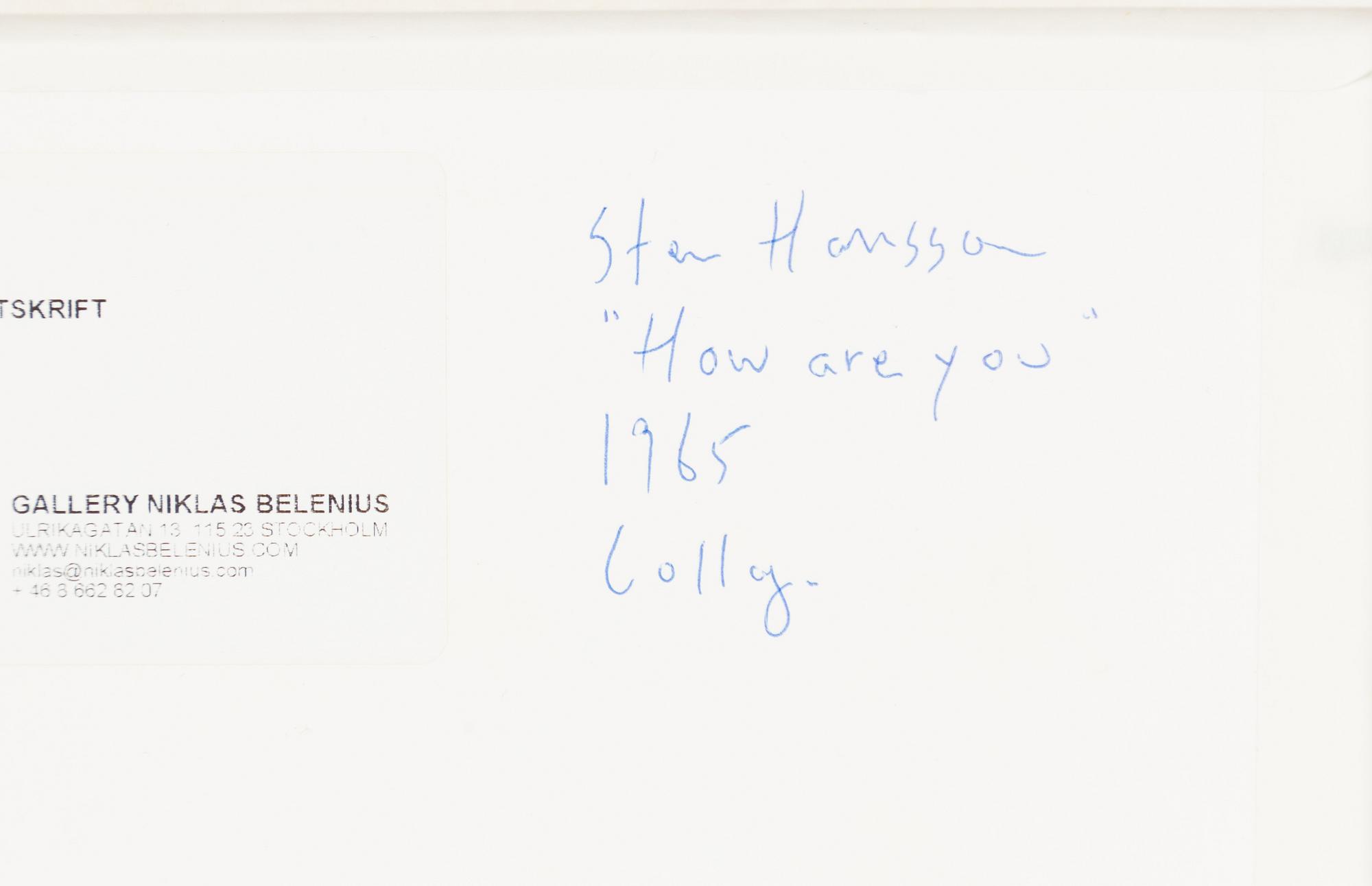Sten Hanson, "How are you?".