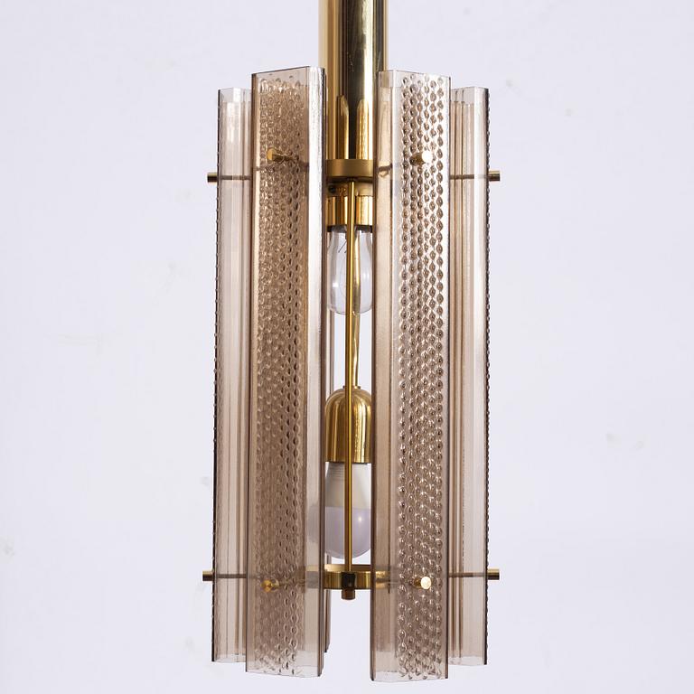 A pair of ceiling lamps, probably Glashütte Limburg, Germany, 1970s.