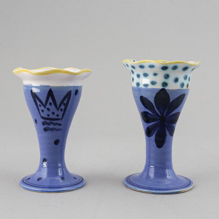 Herman Fogelin, 5 stoneware pieces, signed.