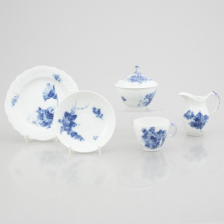 Royal Copenhagen, a 27-piece coffee service, 'Blue Flower', Denmark.