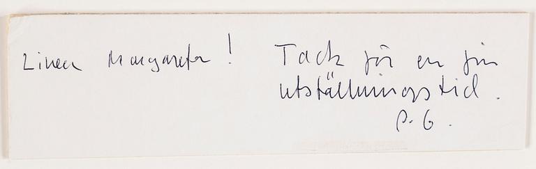 PG THELANDER, etching, EA, signed.