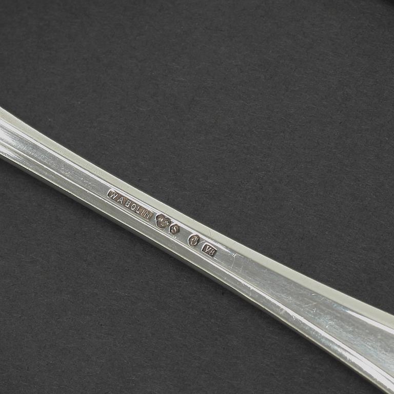 A silver tableware set of 134 pcs, by W.A Bolin, mainly around mid 20th century.