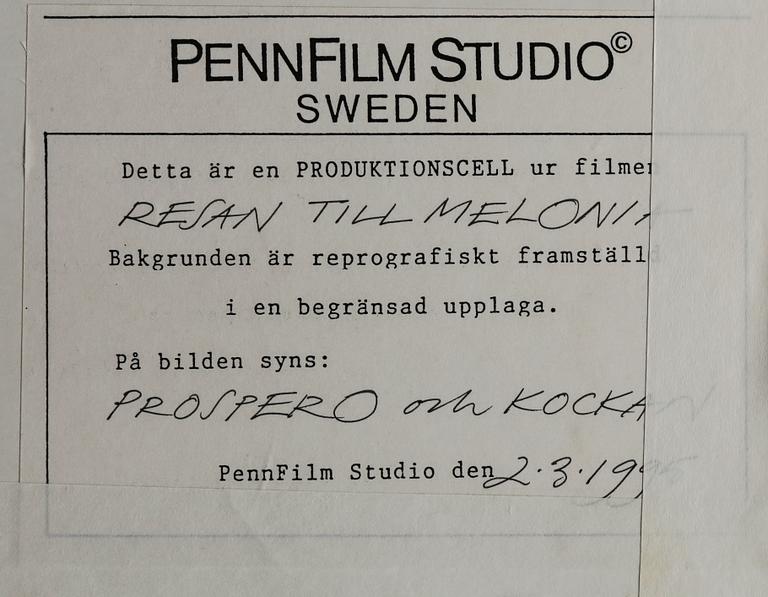 PER ÅHLIN, filmcell, signerad, daterad 1995 á tergo.