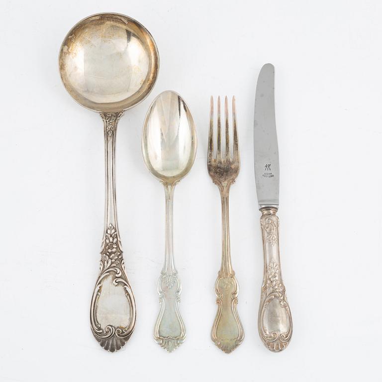 36 pieces of silver cutlery, Vienna, Austria, early 20th Century and GAB MEMA, Eskilstuna, 2007-08.