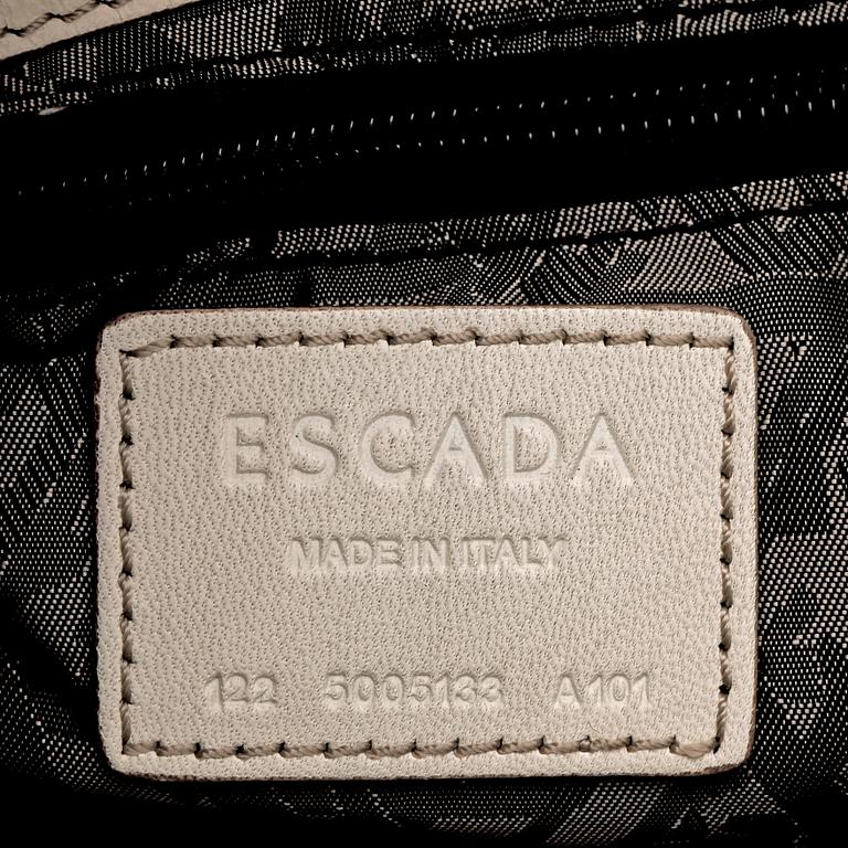 ESCADA, off-white leather handbag.