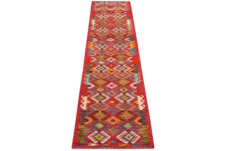 Gallerimatta, Afghansk Kelim, ca 500 x 83 cm.