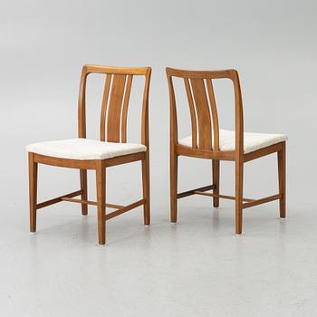 Linde Nilsson, dining table with eight chairs, Lammhult, second half of the 20th century.