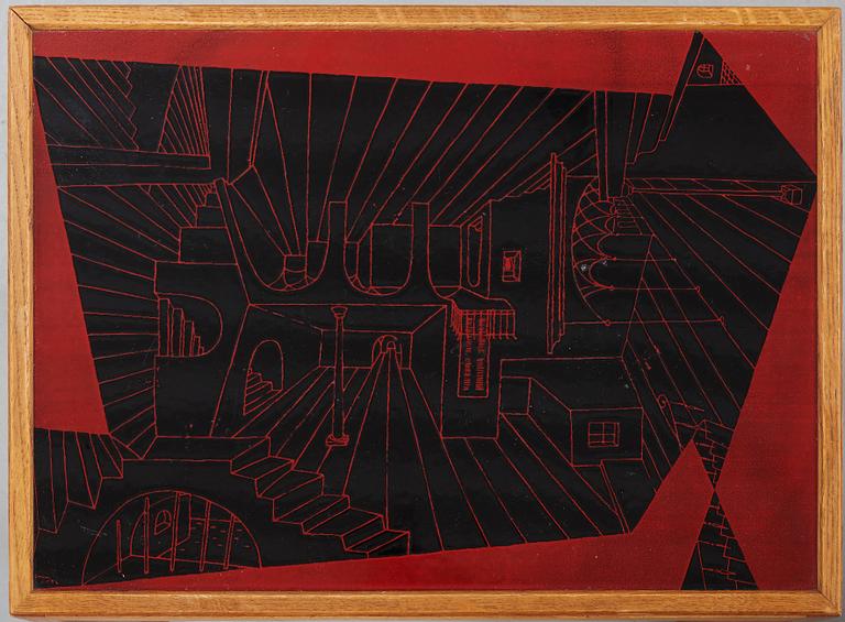 David Rosén, satsbord, 3 delar, "571-005", Futura-serien, AB Nordiska Kompaniet, lanserat 1953.