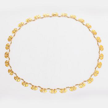 Björn Weckström, A 14K gold necklace "Niva". Lapponia 1978.