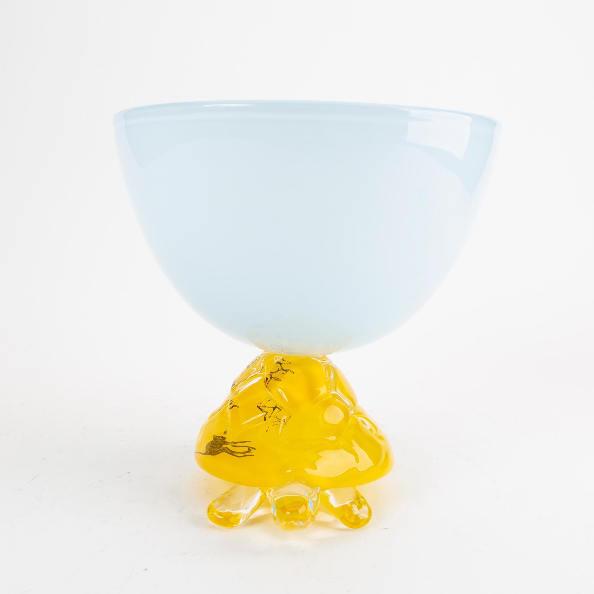Susann Wallander, signed glass bowl.