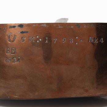 A pot from the Queen Dowager Sofia Magdalena's household, dated 1798.