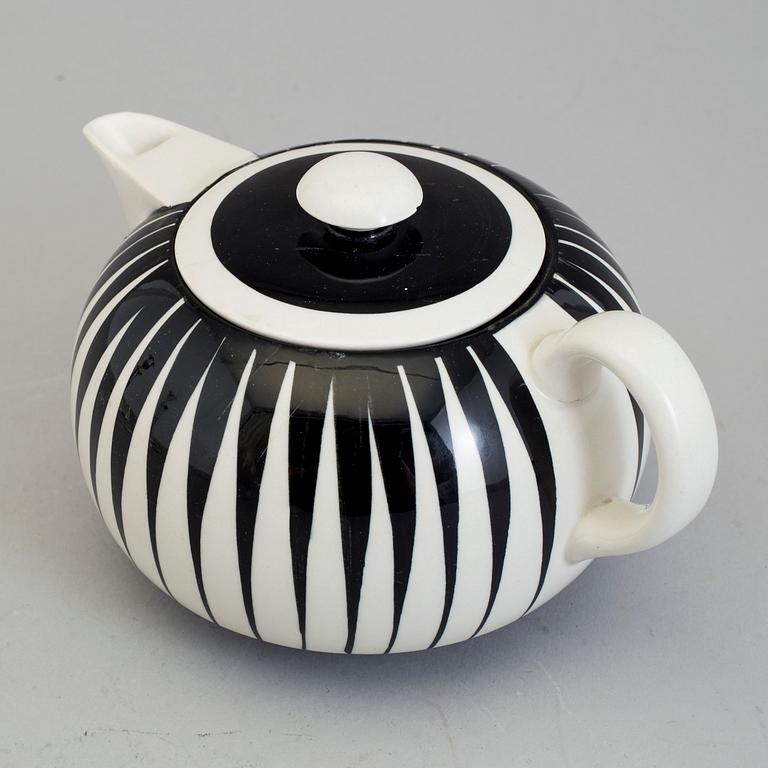 EUGEN TROST, tekanna, flintgods, "Zebra", Gefle, 1955-1967.