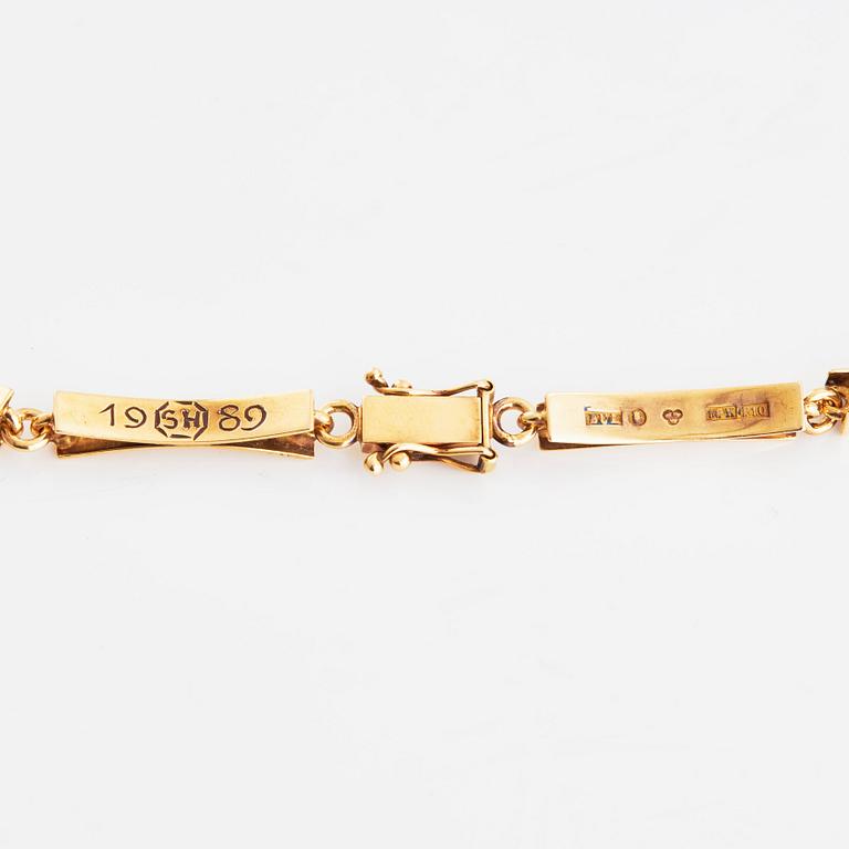 Bengt Liljedahl, An 18K gold necklace, Stockholm 1989.