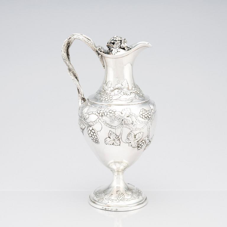 A George III sterling silver ewer, marks of John Scofield, London 1787.
