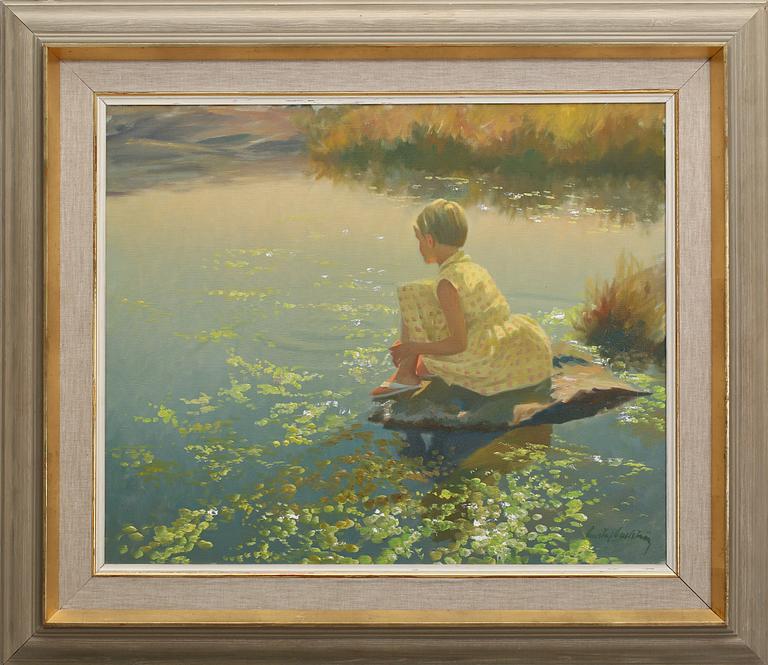 GUSTAF CARLSTRÖM, olja på duk, signerad.