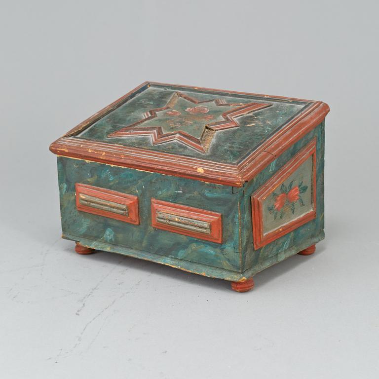 A swedish 19th century painted box.