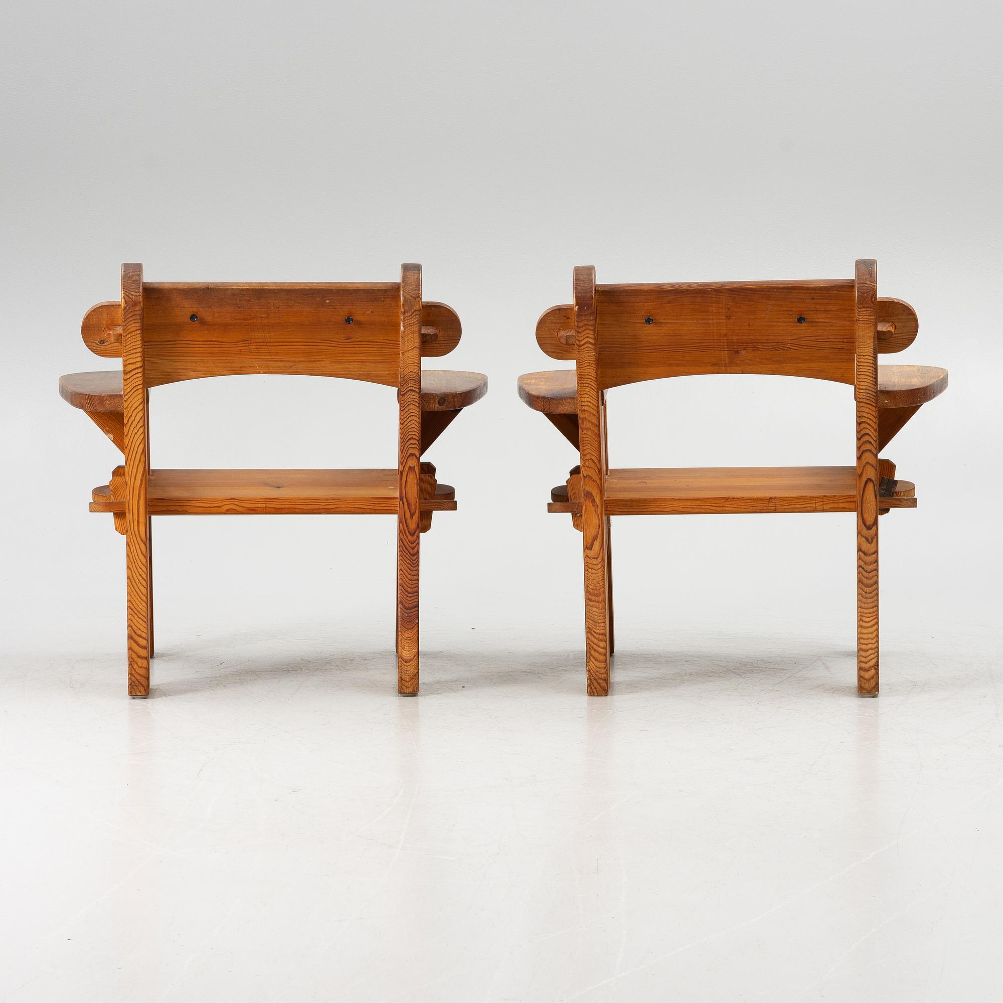 David Rosén, a pair of 'Berga' armchairs, Nordiska Kompaniet, 1940s.