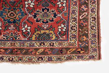 An antique Bidjar carpet, West Persia, c. 352 x 148 cm.