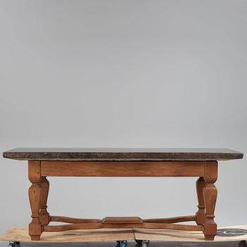 A Swedish stone top table, 19th century.