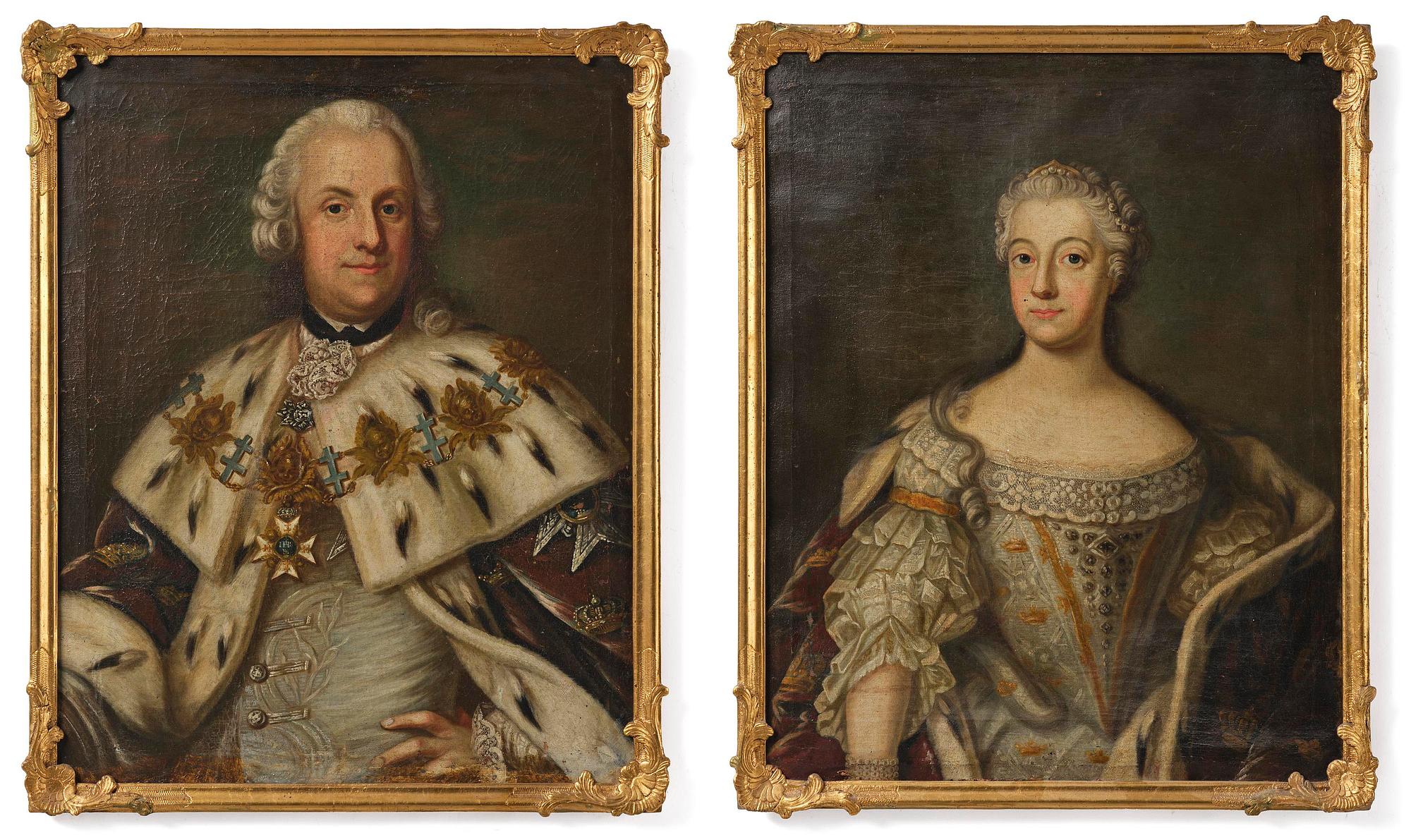 Lorens Pasch d y, hans krets, "Adolf-Fredrik" 1710-1771) & "Lovisa Ulrika" (1720-1782).