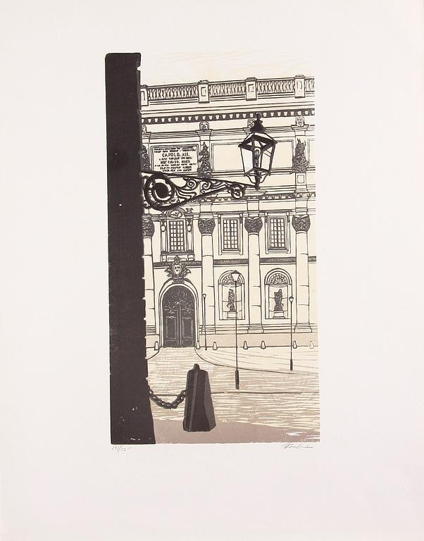 PARTI GRAFIK, 8 delar. Bla Stig Claesson.