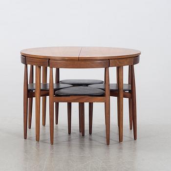 HANS OLSEN, table and 4 chairs, Frem Röjle, Denmark, 1950's.