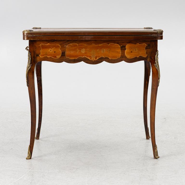 Game table, Louis XV style, circa 1900.
